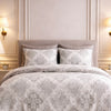 Noctura Living 3 Pcs Double Bed Sheet Set - Light Gray Colour