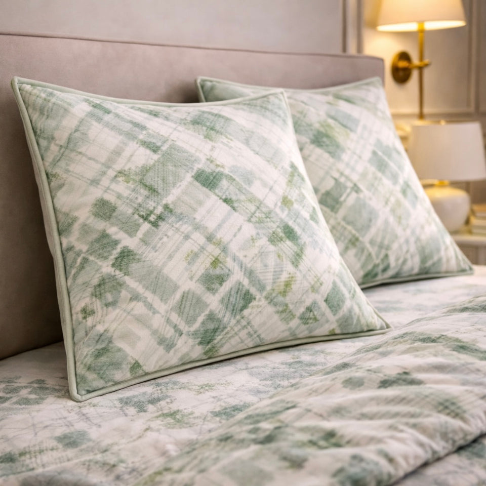 Noctura Living 3 Pcs Double Bed Sheet Set - Green Colour