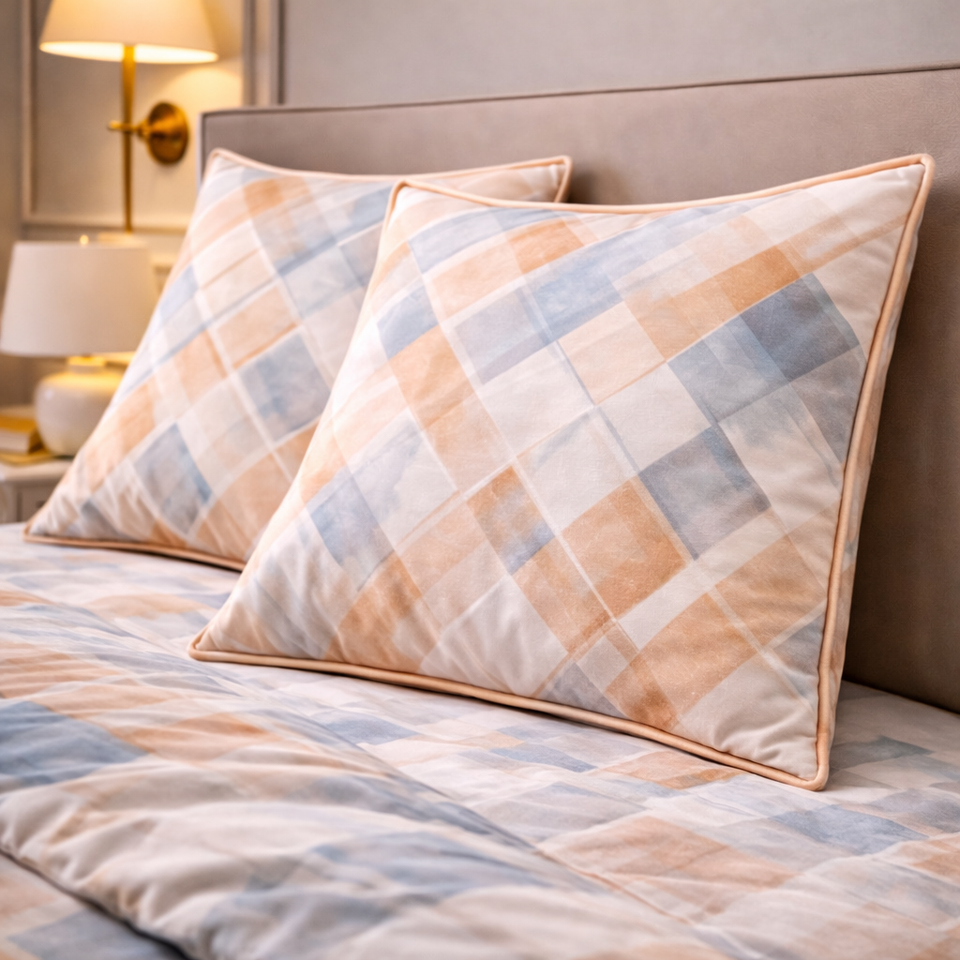 Noctura Living 3 Pcs Double Bed Sheet Set - off white Colour