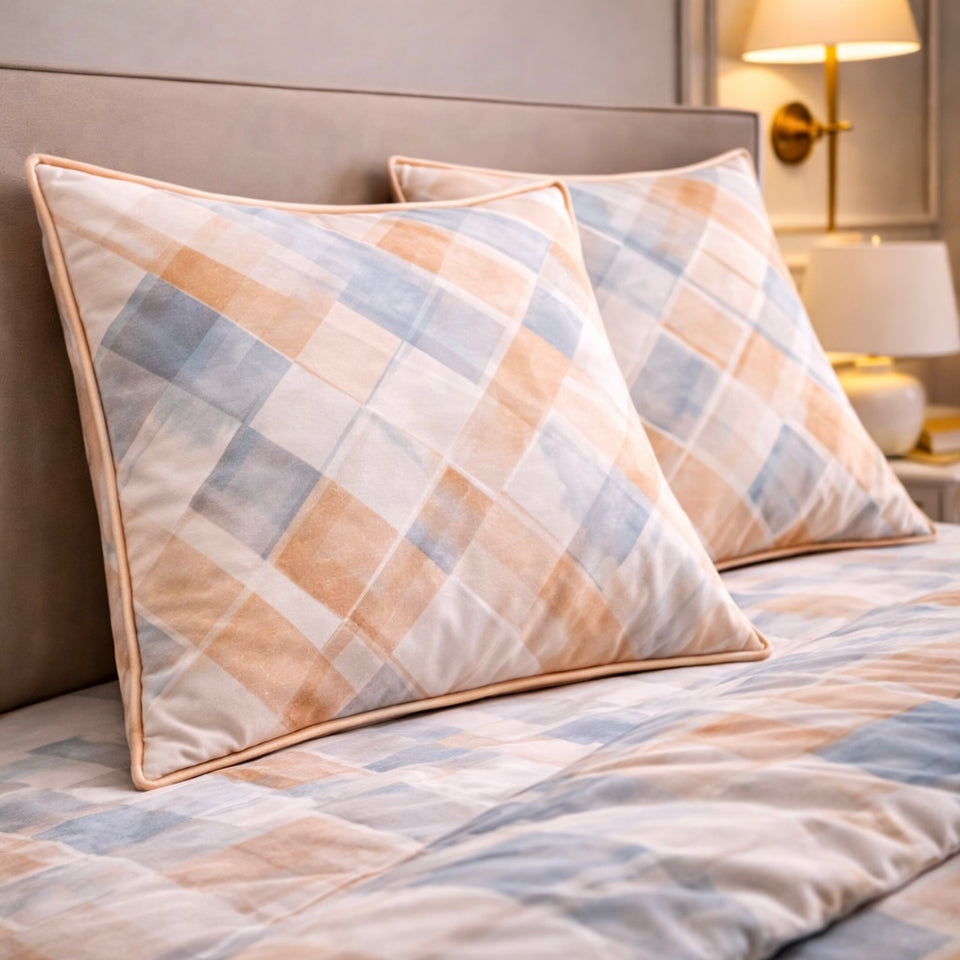 Noctura Living 3 Pcs Double Bed Sheet Set - off white Colour