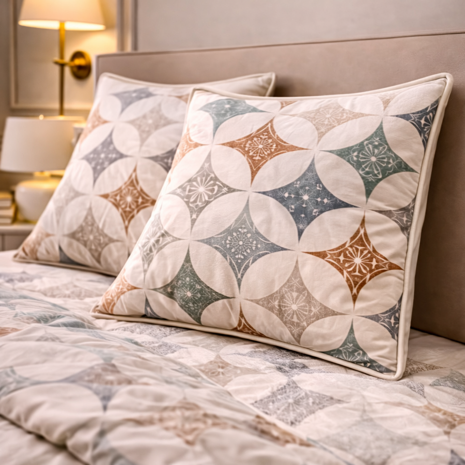 Noctura Living 3 Pcs Double Bed Sheet Set - white Colour