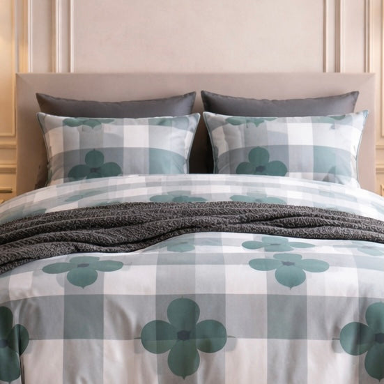 Noctura Living 3 Pcs Double Bed Sheet Set - Light Green Colour