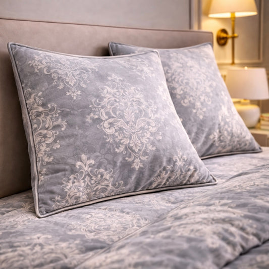 Noctura Living 3 Pcs Double Bed Sheet Set - Gray Colour