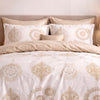 Noctura Living 3 Pcs Double Bed Sheet Set - Beige Colour