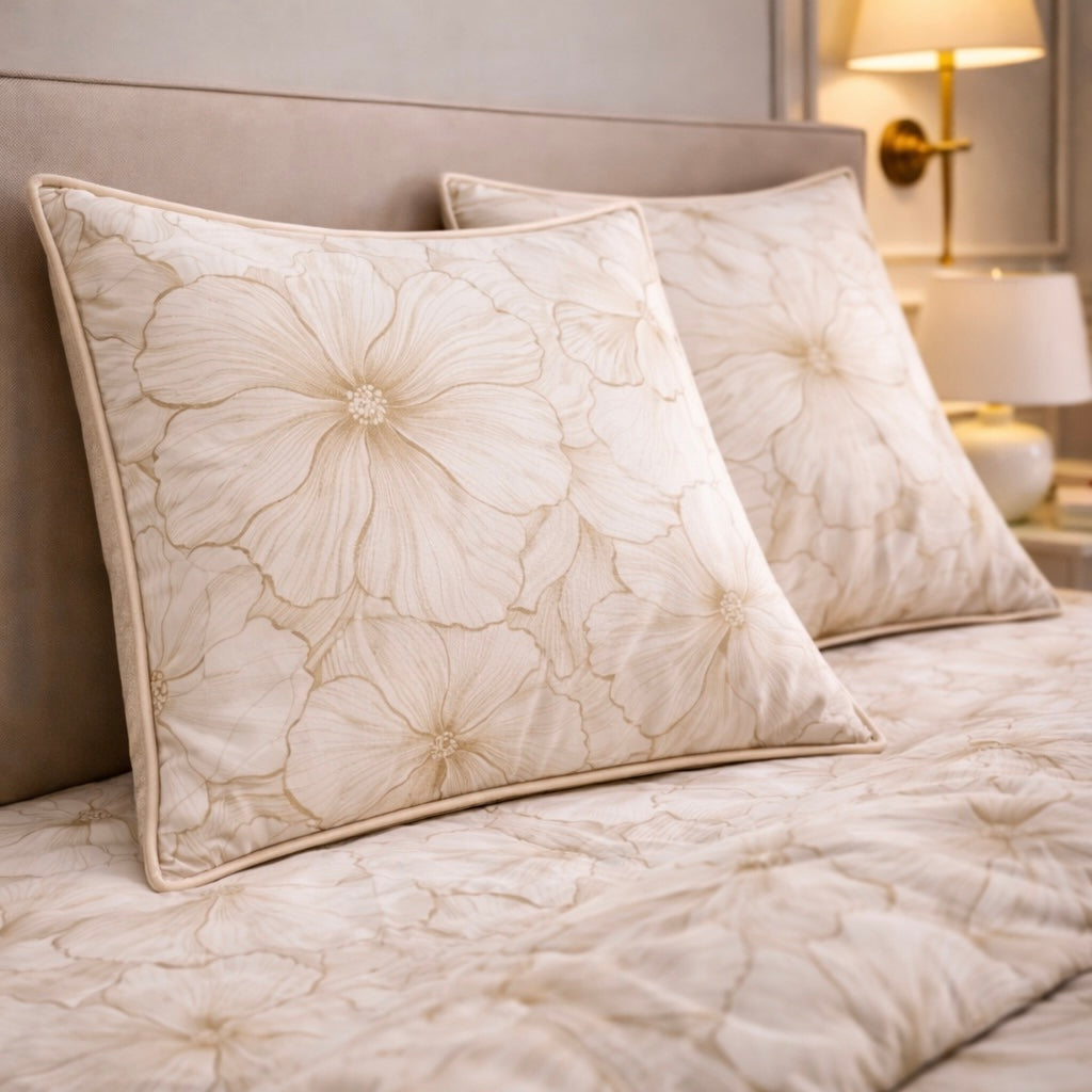 Noctura Living 3 Pcs Double Bed Sheet Set - Fawn Colour