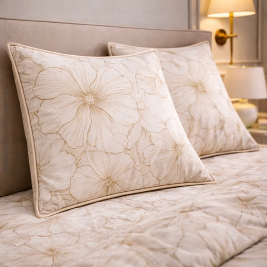 Noctura Living 3 Pcs Double Bed Sheet Set - Fawn Colour