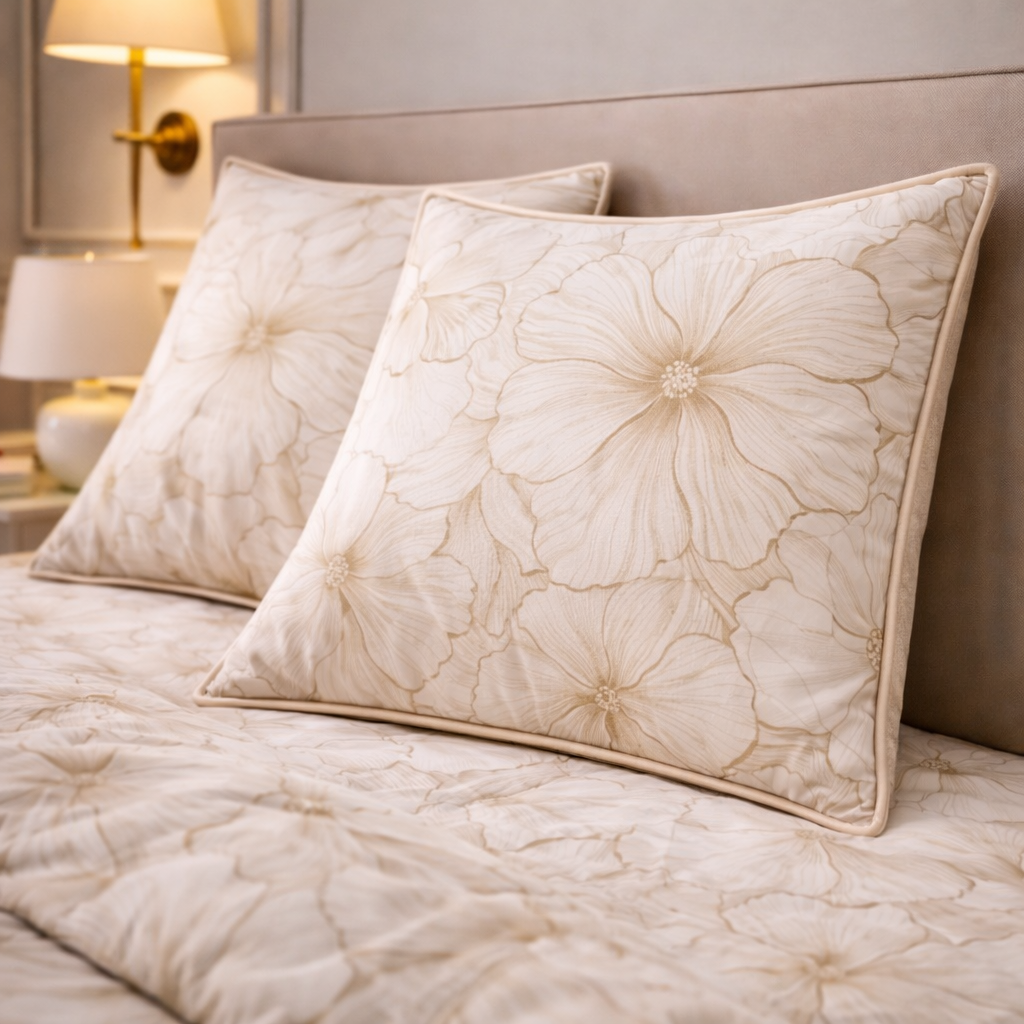 Noctura Living 3 Pcs Double Bed Sheet Set - Fawn Colour