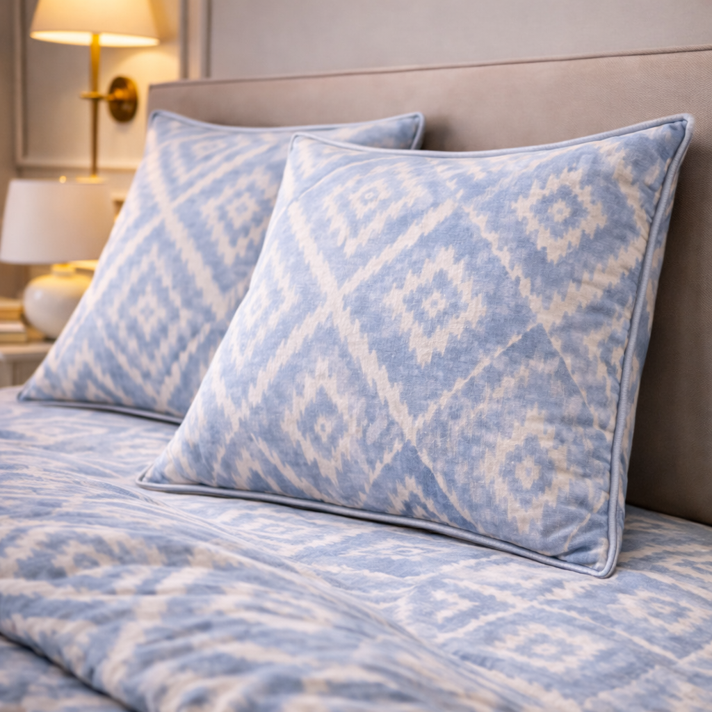 Noctura Living 3 Pcs Double Bed Sheet Set - Sky Blue Colour