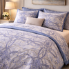 Noctura Living Twin Single Bed Sheet Set - Gray&Blue Colour