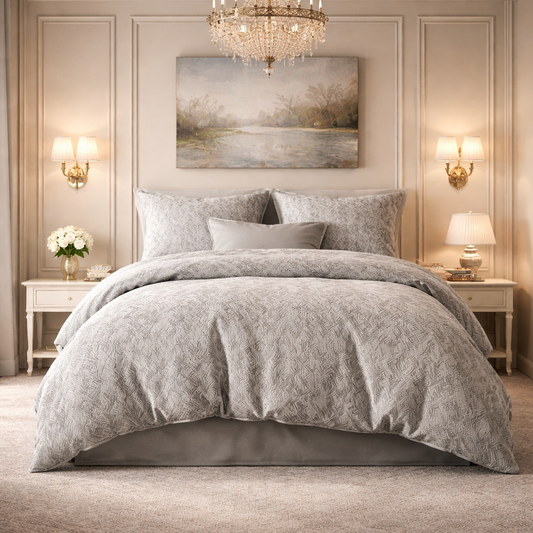 Noctura Living Twin Single Bed Sheet Set - Light Gray Colour