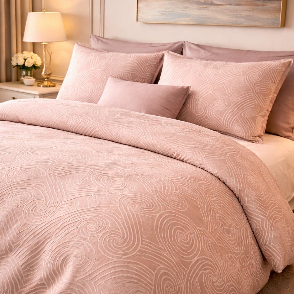 Noctura Living Twin Single Bed Sheet Set - Champagne Rose Colour
