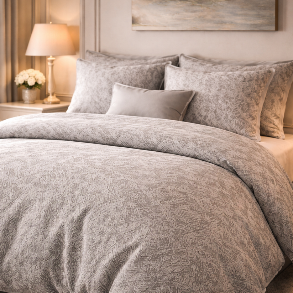 Noctura Living Twin Single Bed Sheet Set - Light Gray Colour