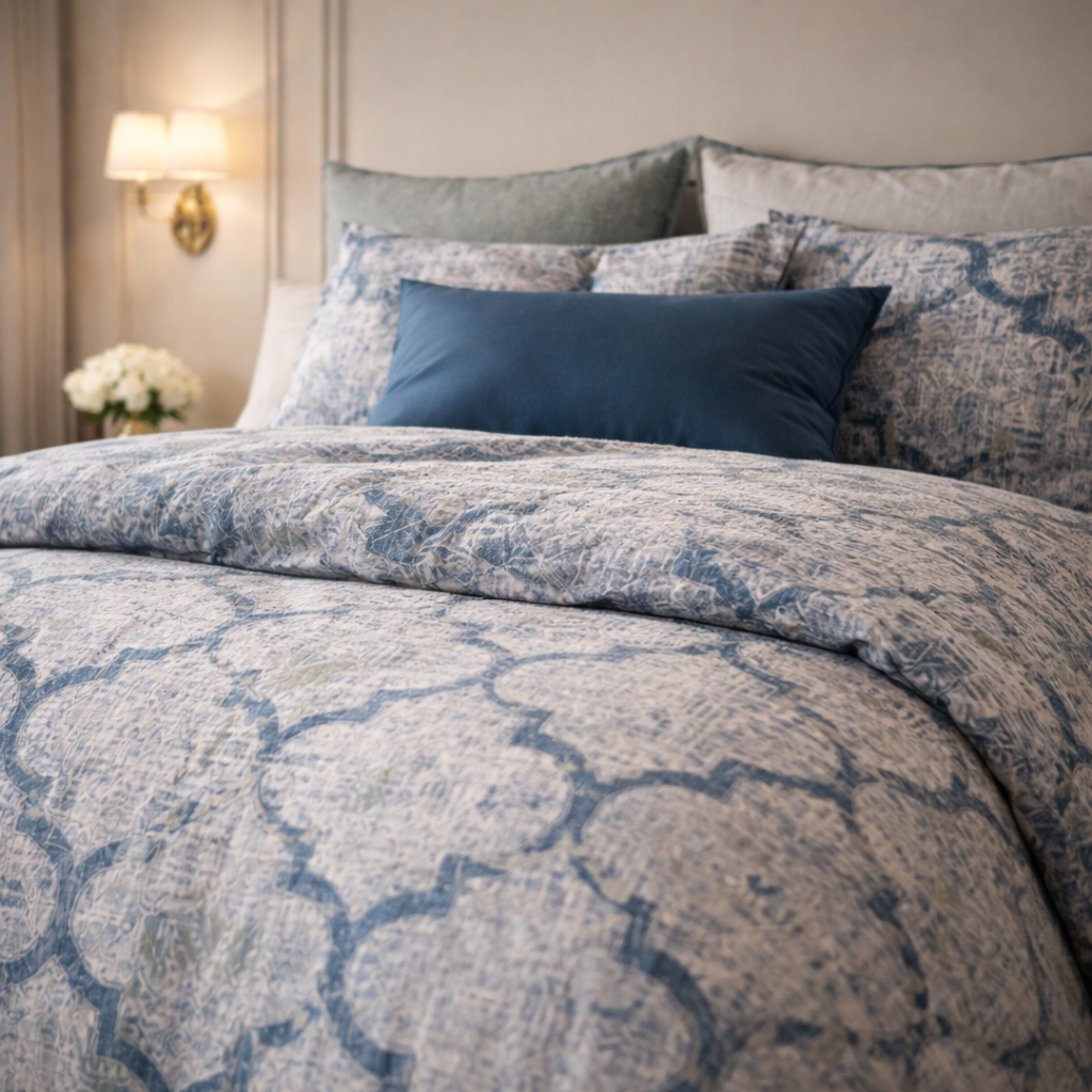 Noctura Living Twin Single Bed Sheet Set - Midnight Marble Colour