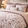 Noctura Living Twin Single Bed Sheet Set - Off White&Brown Colour
