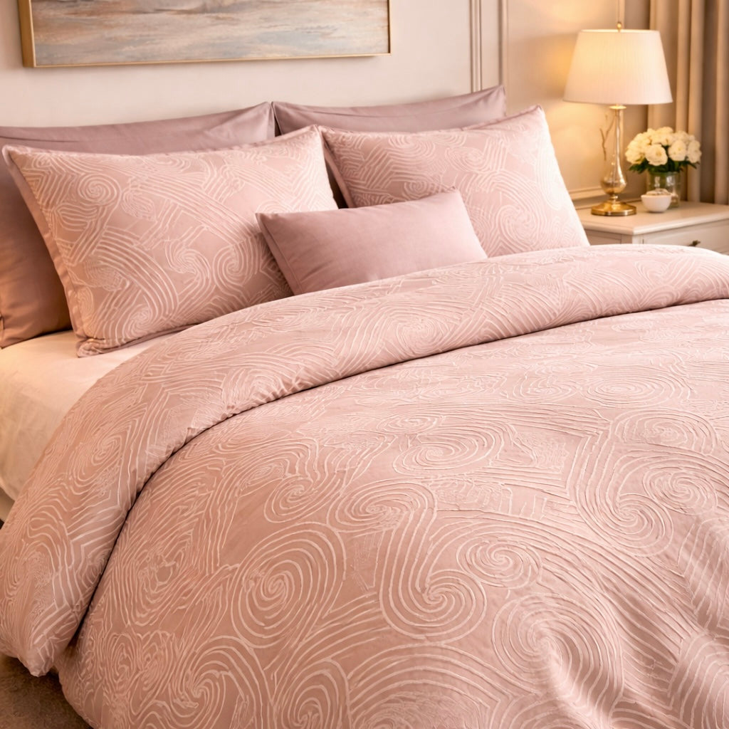 Noctura Living Twin Single Bed Sheet Set - Champagne Rose Colour