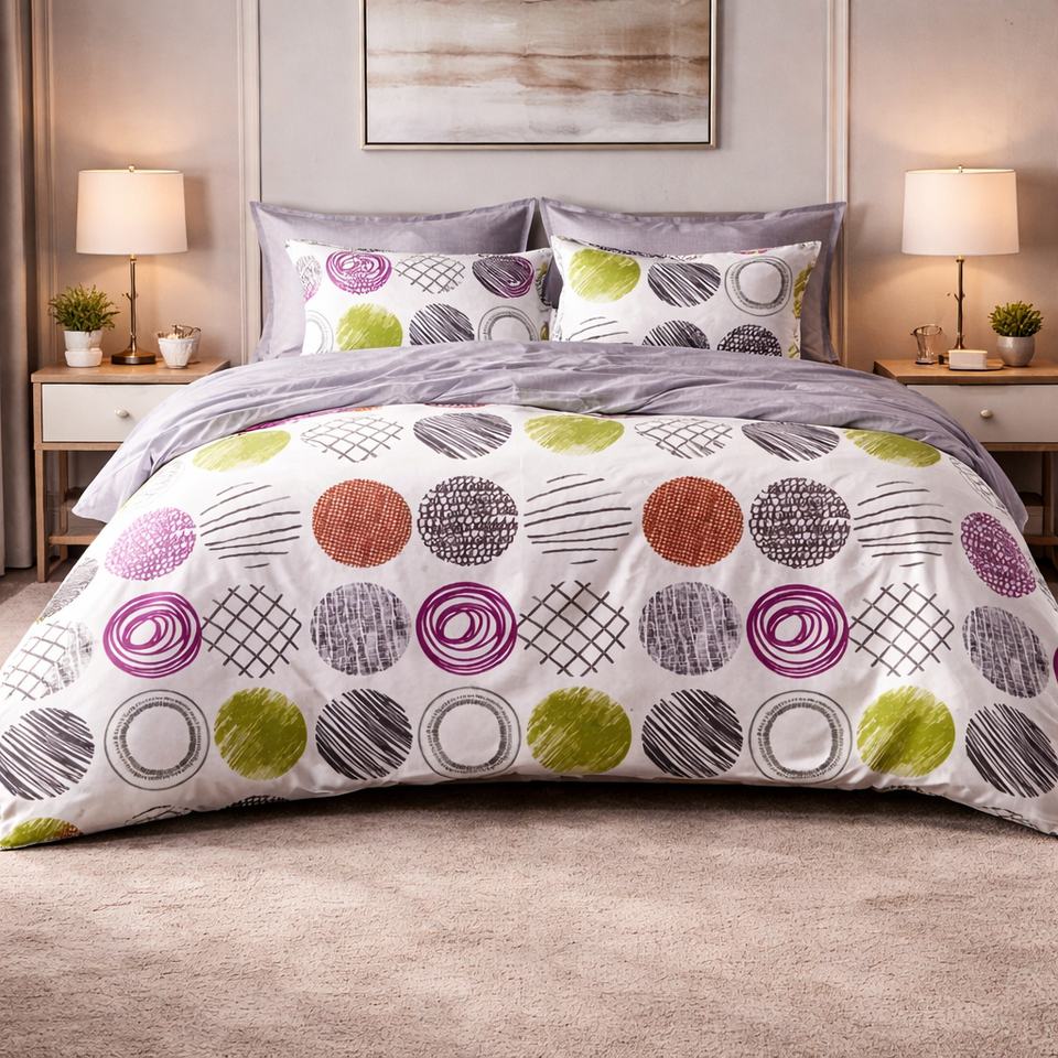 Noctura Living Twin Single Bed Sheet Set - Multicolour Colour