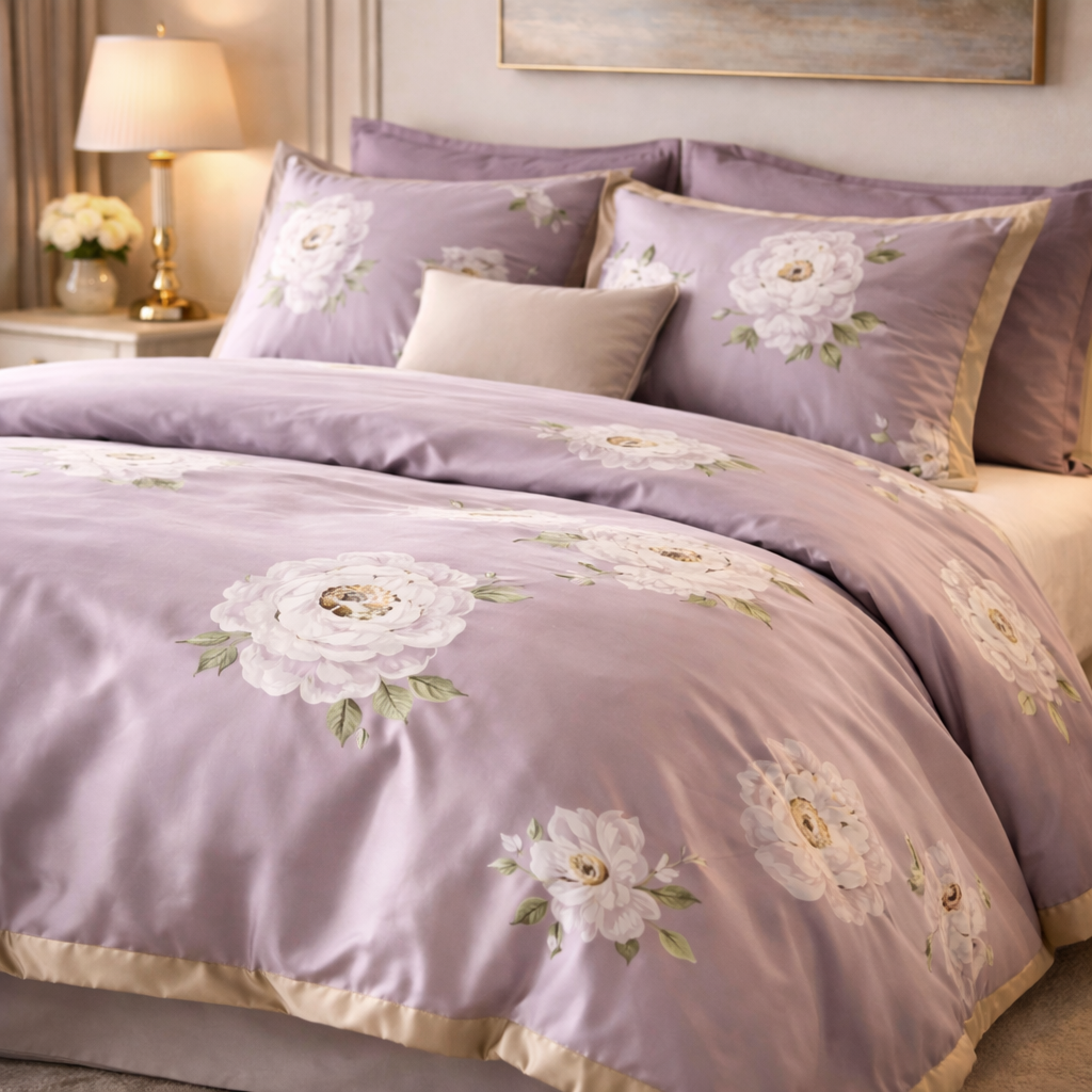 Noctura Living Twin Single Bed Sheet Set - Muted Mulberry Colour