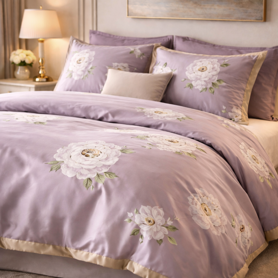 Noctura Living Twin Single Bed Sheet Set - Muted Mulberry Colour