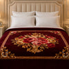 Nocturne King Double Bed Blanket 2 Ply - Maroon Colour