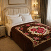 Nocturne King Double Bed Blanket 2 Ply - Brown Colour