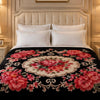 Nocturne King Double Bed Blanket 2 Ply - Black Colour