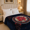 Nordic Grand Double Bed Blanket 2 Ply in Poly Bag - Navy Blue Colour