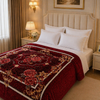 Nordic Grand Double Bed Blanket 2 Ply in Poly Bag - Maroon Colour