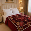 Nordic Grand Double Bed Blanket 2 Ply in Poly Bag - Maroon Colour