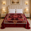 Nordic Grand Double Bed Blanket 2 Ply in Poly Bag - Maroon Colour