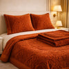 Principessa Cloud 4 Pcs Bed Spread Cloudy Set Box - Rust Red Colour