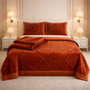 Principessa Cloud 4 Pcs Bed Spread Cloudy Set Box - Rust Red Colour