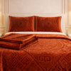Principessa Cloud 4 Pcs Bed Spread Cloudy Set Box - Rust Red Colour