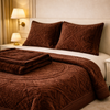 Principessa Cloud 4 Pcs Bed Spread Cloudy Set Box - Brown Colour