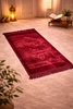Qibla Noor Signature Solid Prayer Mate - Ruby Red Colour