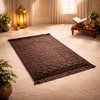 Qiswa Royale Embossed Prayer Mat - Brown Colour