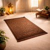 Qiswa Royale Embossed Prayer Mat - Rust Orange  Colour