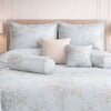 Moon Soft Luxe Series 8 Pcs Quilted Bed Spread Set Poly Bag - Soft Sky Blue Colour