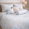 Moon Soft Luxe Series 8 Pcs Quilted Bed Spread Set Poly Bag - Soft Sky Blue Colour