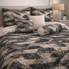 Moon Soft Luxe Series 8 Pcs Quilted Bed Spread Set Poly Bag - Charcoal Gray Colour