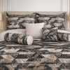 Moon Soft Luxe Series 8 Pcs Quilted Bed Spread Set Poly Bag - Charcoal Gray Colour