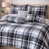 Moon Soft Luxe Series 8 Pcs Quilted Bed Spread Set Poly Bag - Blue Colour