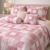 Moon Soft Luxe Series 8 Pcs Quilted Bed Spread Set Poly Bag - Pink Colour