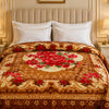 Regalia Crest Double Bed Blanket 2 Ply - Rust Orange Colour
