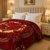 Regalia Crest Double Bed Blanket 2 Ply - Maroon Colour