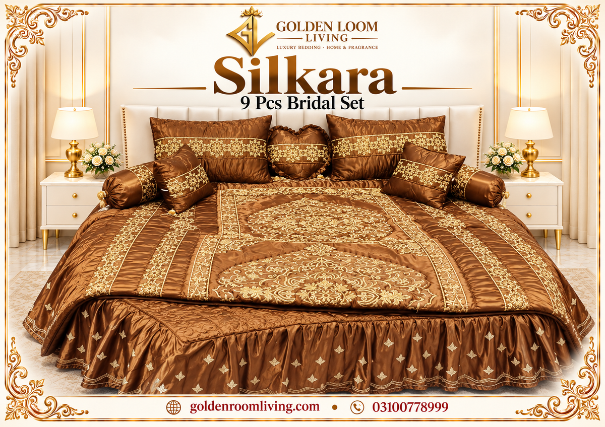 Silkara 9 Pcs Bridal Collection Poly Bag - Golden Color