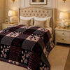 Solthera Cool Fluff Fleece King Size Blanket 1 Ply Box - Charcoal Rose Colour