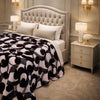 Solthera Cool Fluff Fleece King Size Blanket 1 Ply Box - Black & Off White Colour