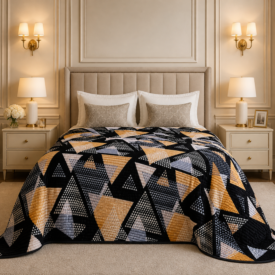 Solthera Cool Fluff Fleece King Size Blanket 1 Ply Box - Black Colour