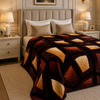 Solthera Cool Fluff Fleece King Size Blanket 1 Ply Box - Brown Colour