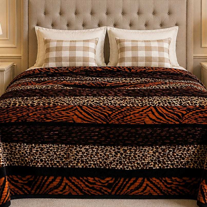 Solthera Cool Fluff Fleece King Size Blanket 1 Ply Box - Orange Colour